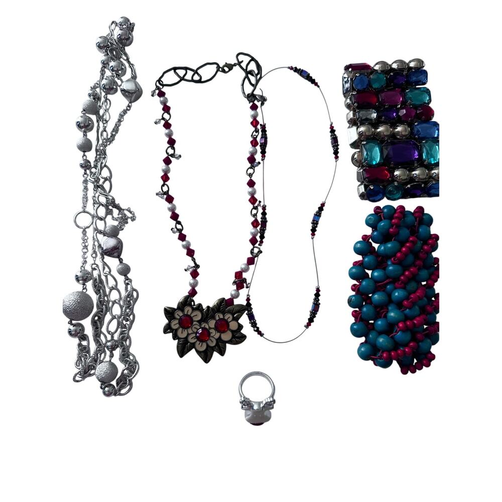 Festive Christmas Jewelry Bundle - Necklaces, Bracelets, Ring
